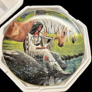 1992 Hamilton Collection Prairie Flower Collector’s Plate David Wright 8” in box